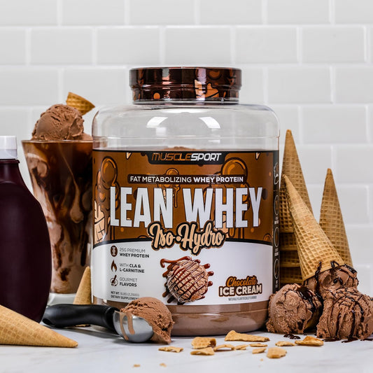 Musclesport Lean Whey Revolution™ Protein Powder - Whey Protein Isolate - Low Calorie, Low Carb, Low Fat, Incredible Flavors - 25G Protein Per Scoop (2Lb, Strawberry)