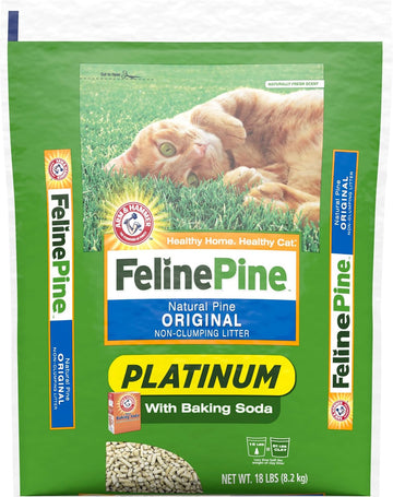 Feline Pine Platinum Non-Clumping Cat Litter 18Lb