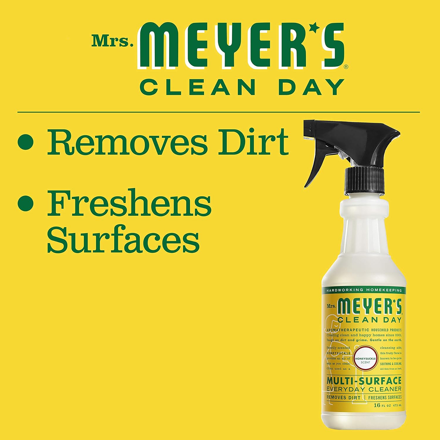 Mrs. Meyer'S Clean Day All-Purpose Cleaner Spray, Honeysuckle, 16 Fl. Oz