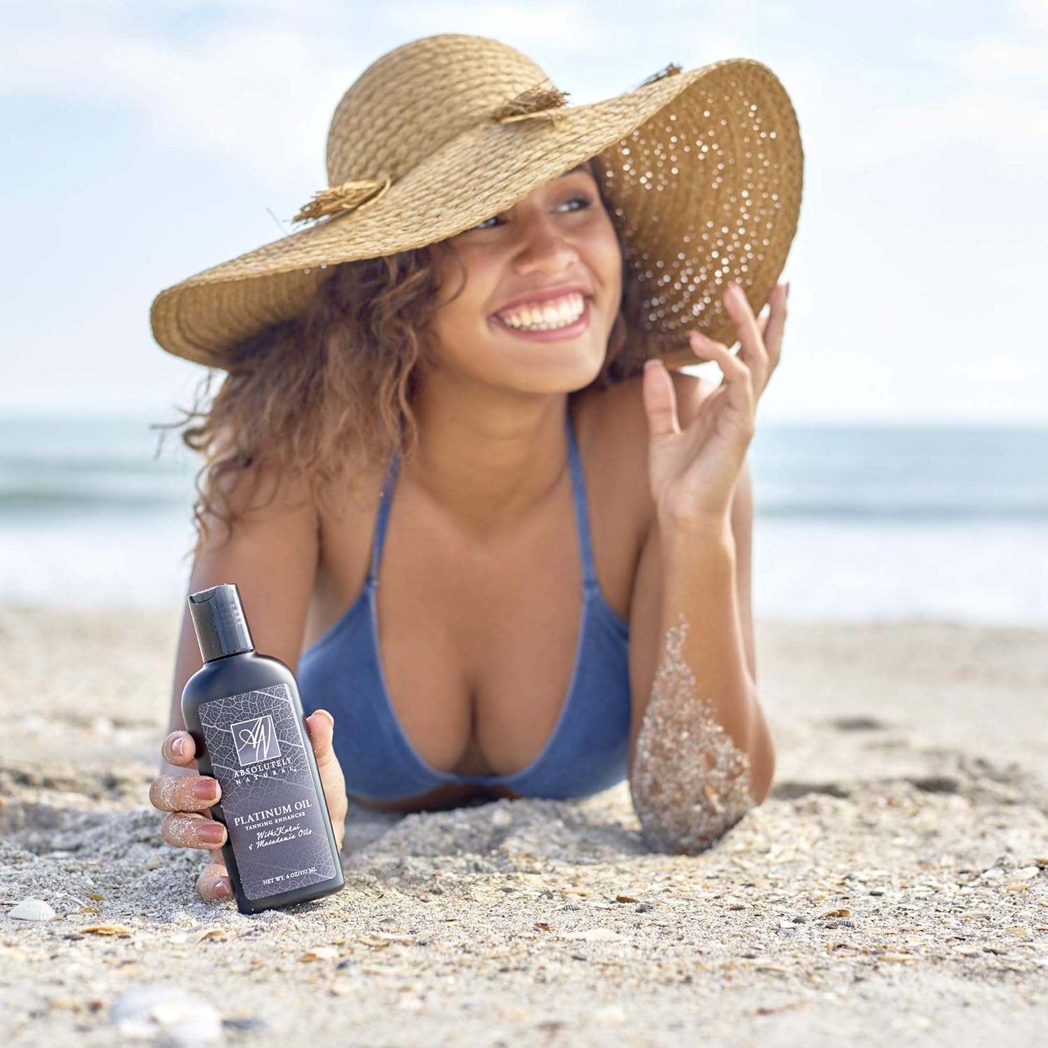 Platinum Dark Tanning Oil - Organic Suntan Lotion With Bronzer For Outdoors & Massages - Rose Hips & Aloe - 6 Oz