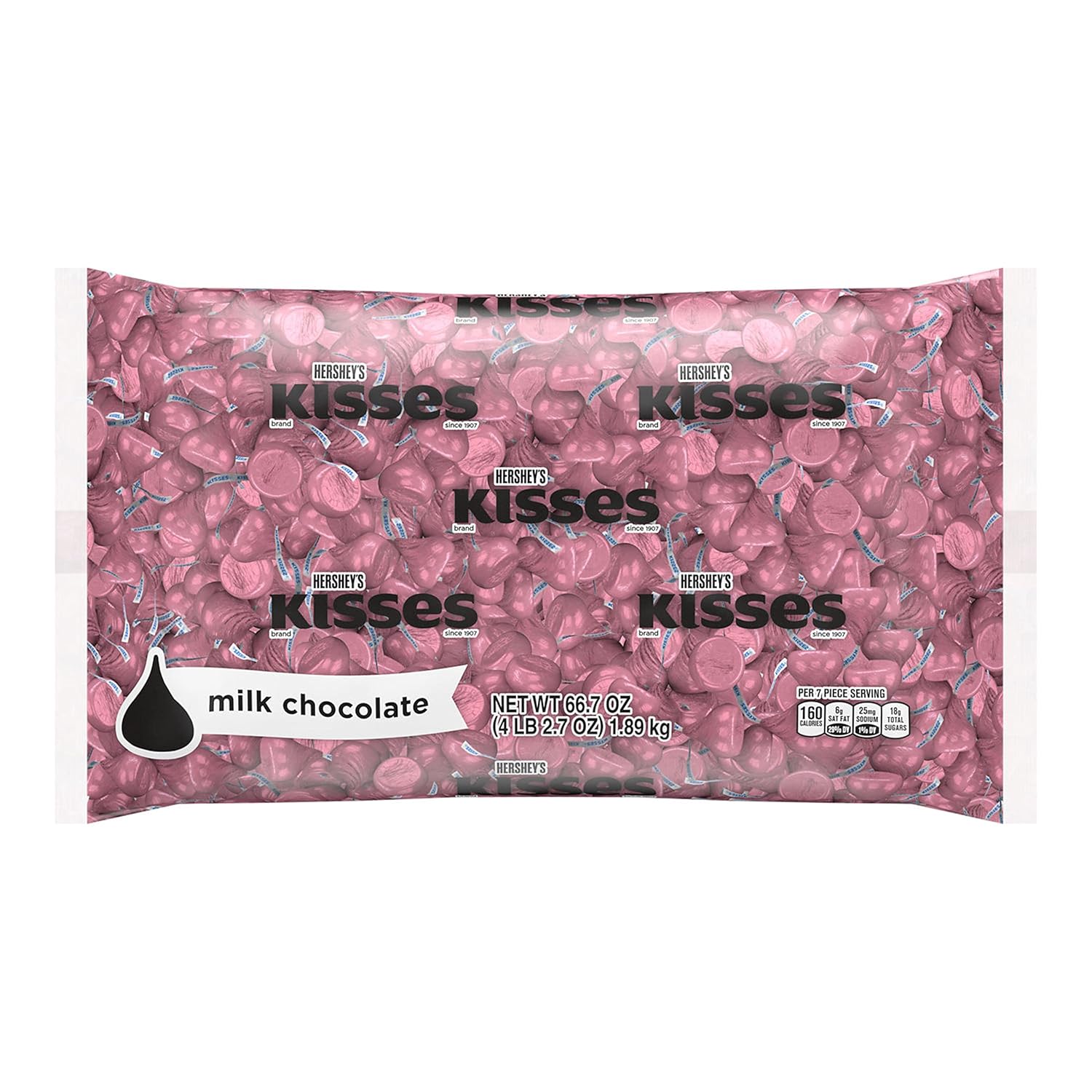 Hershey'S Kisses Milk Chocolate Candy Bulk Bag, 66.7 Oz