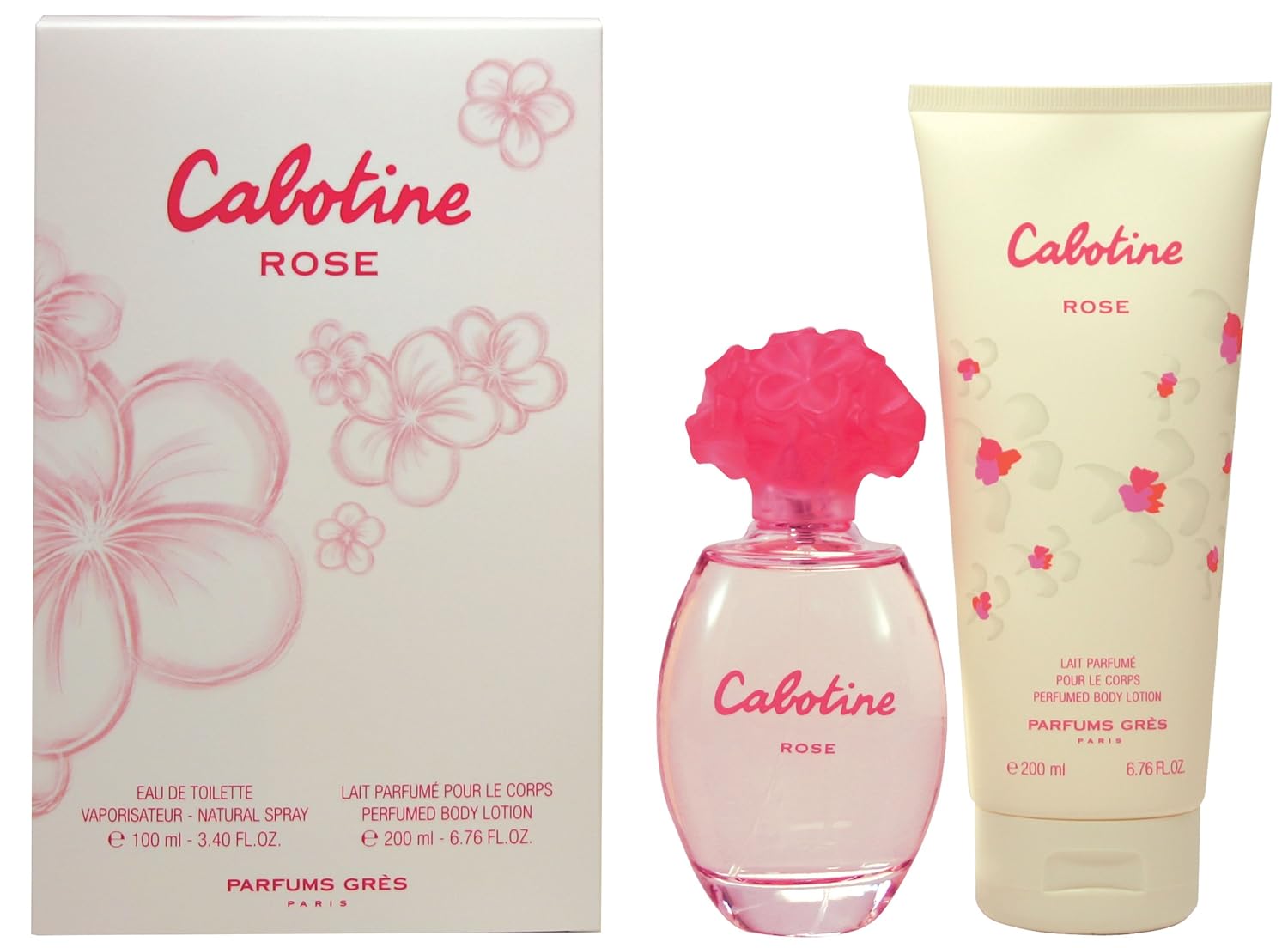 Cabotine Rose 2 Piece Set For Women (3.4 Eau Di Toilette Spray + 6.8 Body Lotion) : Fragrance Sets : Beauty & Personal Care