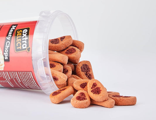 Extra Select Chop Shaped Dog Treat Biscuits in a 1ltr Bucket (approx 70 biscuits)?01SBT1