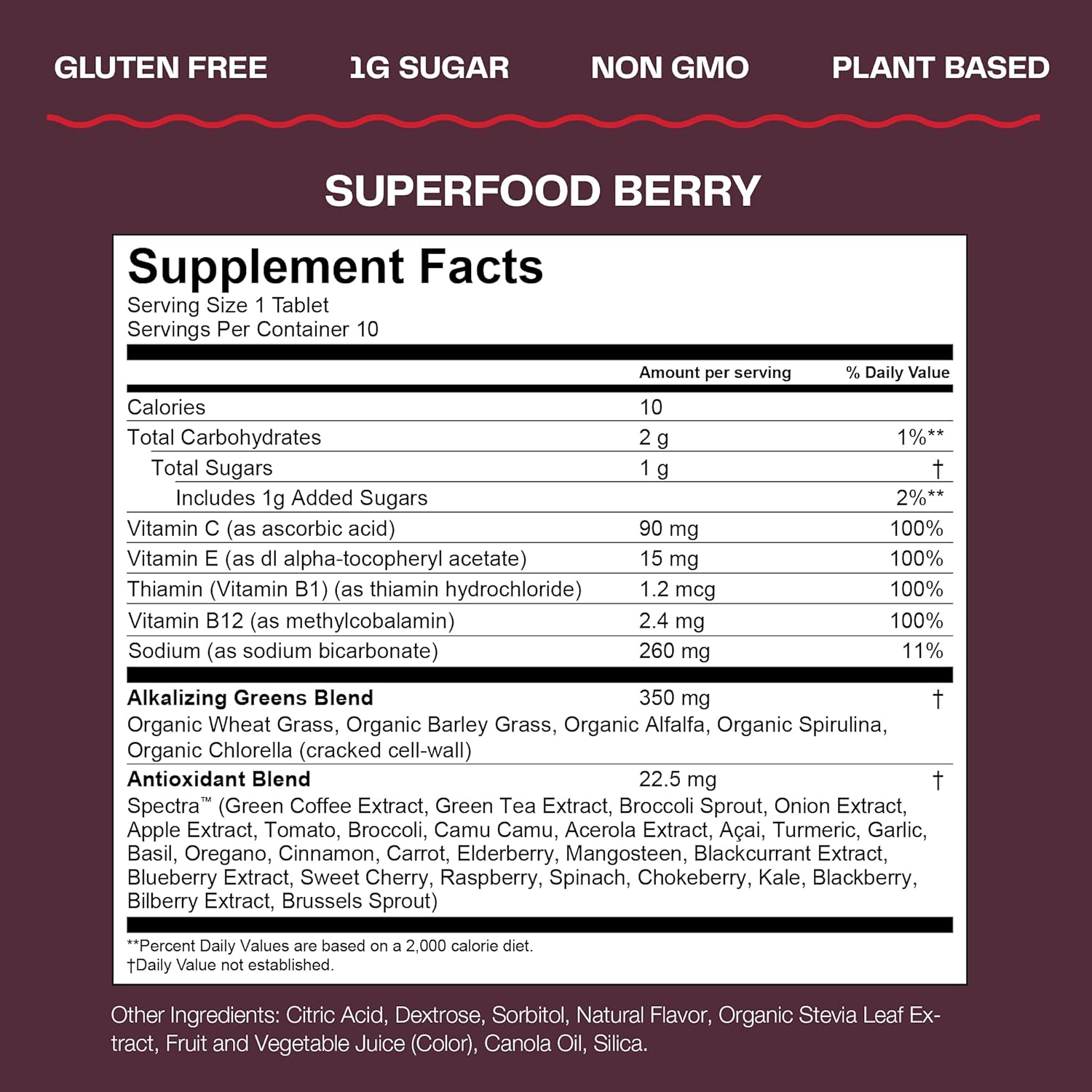 Amazing Grass Fizzy Green Tablets Superfood Berry: Green Superfood Water Flavoring Tablet With Antioxidants & Alkalizing Greens, 60 Count (Pack Of 2)