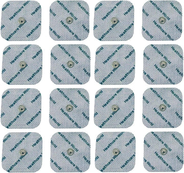 Tens Electrode Pads 5X5Cm Self-Adhesive Electrodes With 3.5Mm Stud Connection (16 Pcs) Compatible With Beurer, Sanitas, Boots, Kinetik Tens Machines