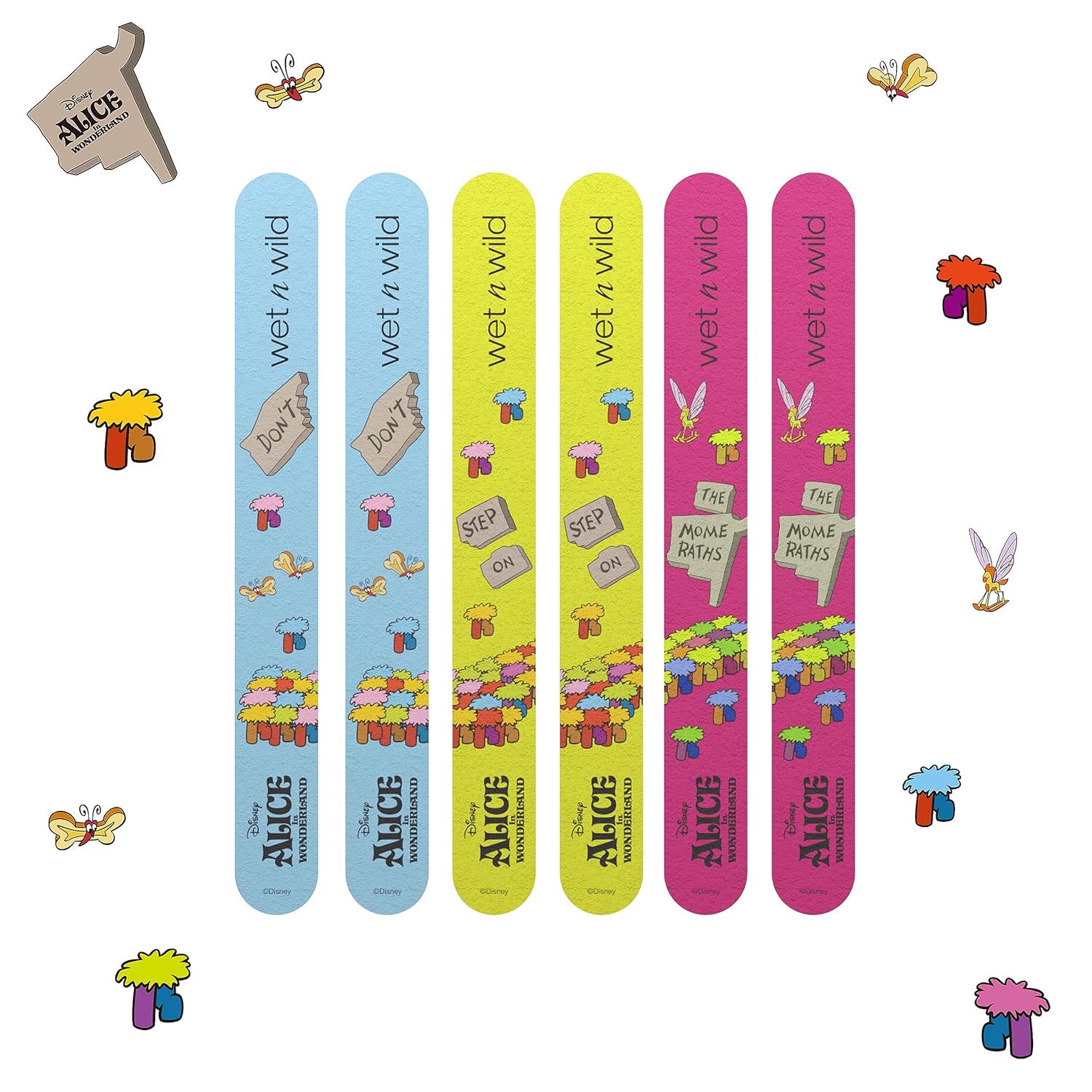 Wet N Wild Where Am I? 6-Piece Nail File Set Alice In Wonderland Collection