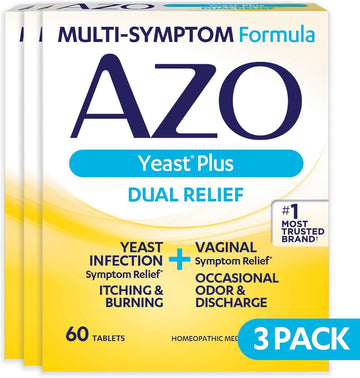 Azo Plus, From #1 Most Trusted Brand, 60 Tablets - 3 Pack, 180 Total Tablets