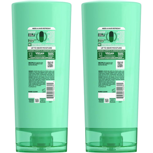 Garnier Fructis Pure Clean Hydrating Conditioner, 21 Fl Oz, 2 Count (Packaging May Vary)