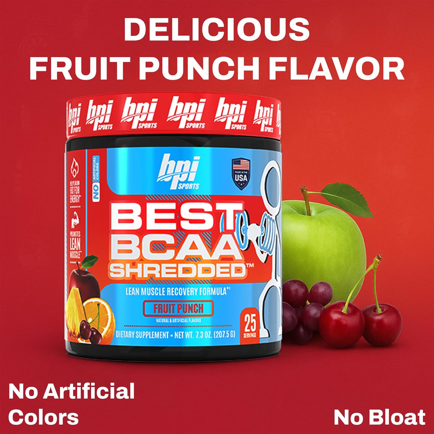 Bpi Sports Best Bcaa Shredded - Caffeine Free Thermogenic Recovery Drink, Lean Muscle Building Bcaa Powder For Women And Men, Preworkout Bcaas Amino Acids Drink- Snow Cone - 25 Servings : Health & Household