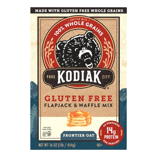 Kodiak Cakes Frontier Oat Gluten Free Protein Pancake and Waffle Mix, 16oz (Pack of 6)