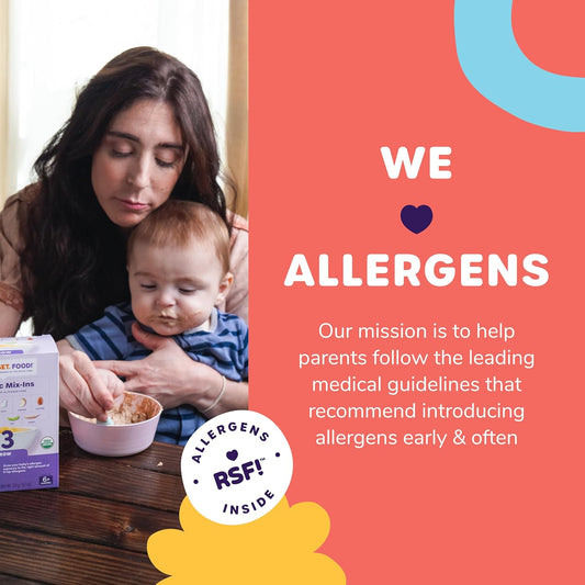 Stage 3 Mix-Ins (30 Days) – Safe & Easy Early Allergen Introduction For Babies 6+ Months, Mix With Baby Food, With 9 Top Allergens: Organic Peanuts, Egg, Milk, Walnut, Cashew & More By Ready Set Food