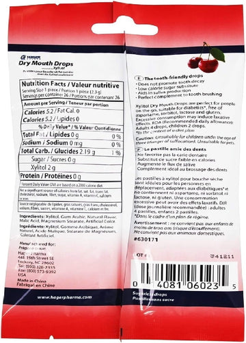 Hager Pharma Dry Mouth Drops - Cherry - 2 Oz - Gluten Free - Sweetened With Xylitol