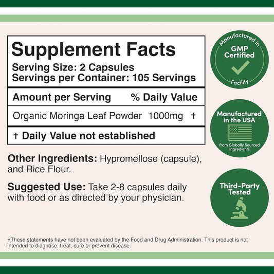 Lactation Supplement For Increased Breast Milk - Moringa Vegan Superfood For Breastfeeding Lactation Support (More Effective Than Lactation Cookies) For Breast Milk Supply Boost By Double Wood