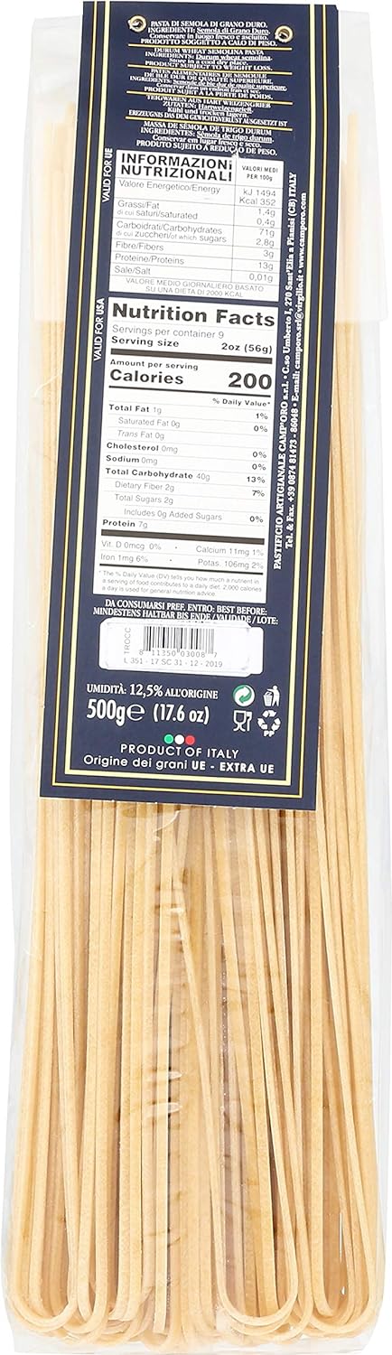 Camp'Oro Le Regionali Troccoli Pasta Pack of 12 (16 Ounce) Bag