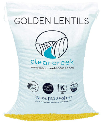 Yellow Lentils Grown Montana | 25 LBS | Non-GMO | Non-Irradiated (Will Sprout) | Kosher