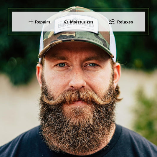 Live Bearded Beard Oil And Butter Grooming Kit - Made In The Usa - All-Natural Ingredients With Shea, Argan, Jojoba - Growth Support | Legend Scent - Sandalwood, Vanilla