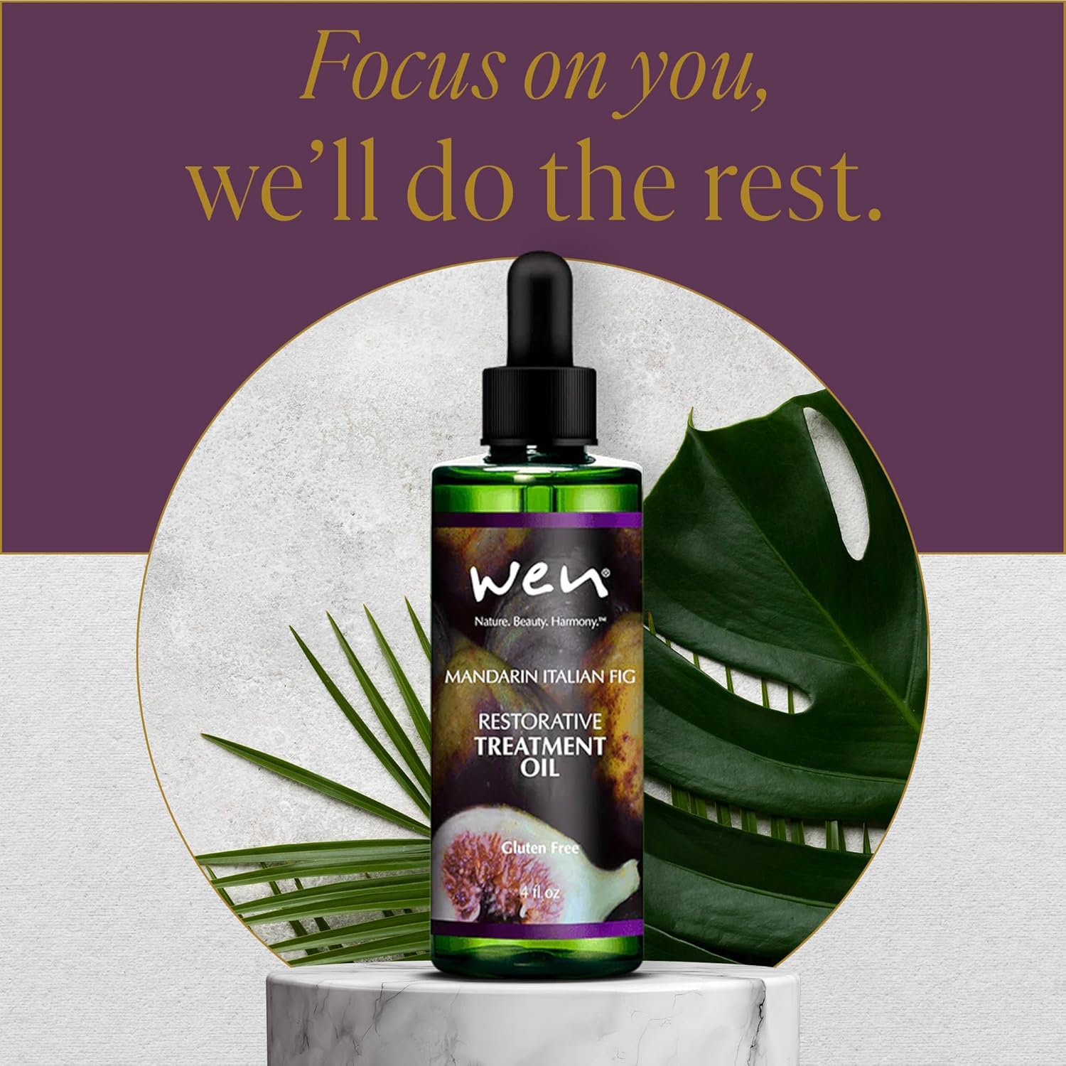 Wen Mandarin Italian Fig Treatment Oil, 4 Fl Oz : Beauty & Personal Care