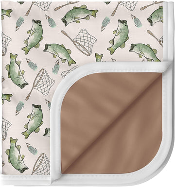 Pobi Baby Premium Baby Blanket, Soft Stretchy Quilt For Babies, Toddlers, Kids (Gone Fishing)