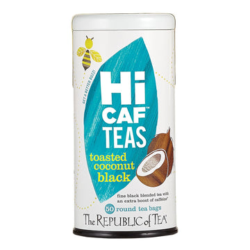 The Republic Of Tea — Hicaf Toasted Coconut Black Tea, 50 Tea Bags, High In Caffeine