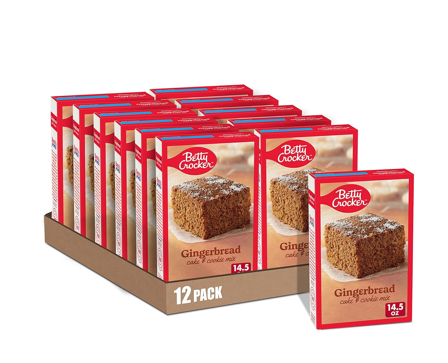 Betty Crocker Gingerbread Cake and Cookie Mix, 14.5 oz. (Pack of 12)