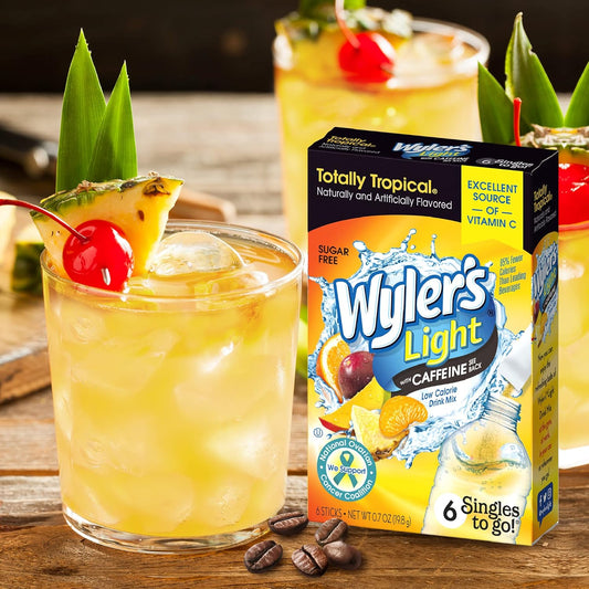 Wyler'S Light Singles To Go Caffeinated Drink Mix - Totally Tropical Powder Sticks -72 Total Servings (Pack Of 12)