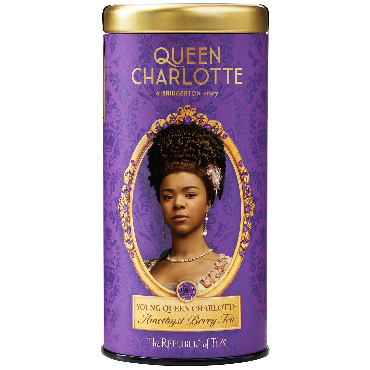 The Republic Of Tea - Young Queen Charlotte Amethyst Berry Herbal Tea, 36 Tea Bags, Caffeine-Free Herbal Tea Inspired By Queen Charlotte: A Bridgerton Story