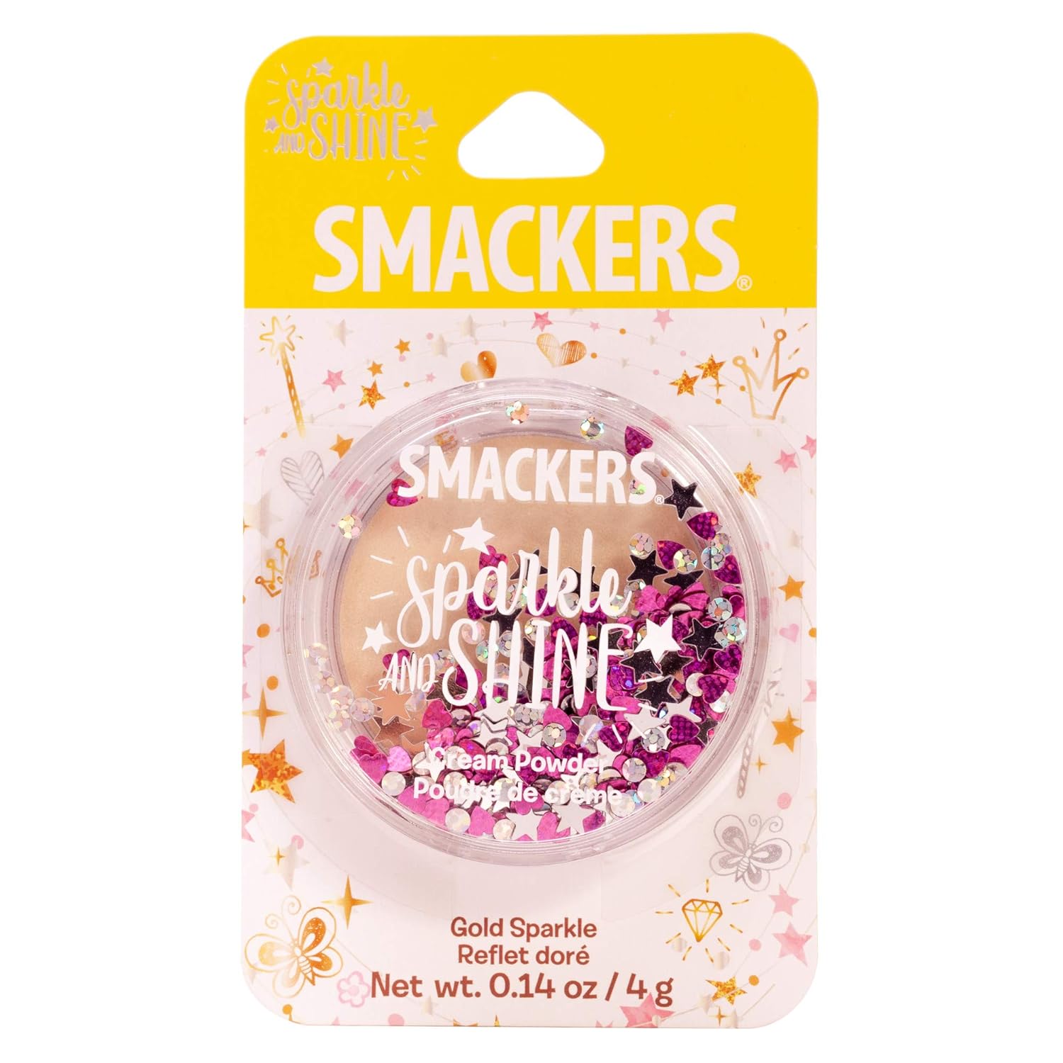 Lip Smacker Sparkle & Shine Cream Powder, Gold Sparkle, 0.14 Ounce, Highlighter, Blush, Eyeshadow : Beauty & Personal Care