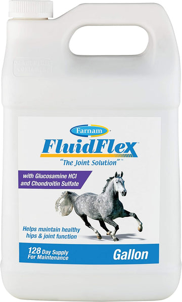 Farnam Fluidflex Liquid Joint Supplement For Horses, Helps Maintain Healthy Hip & Joint Function, 1 Gallon, 128 Ounces, 128 Day Supply