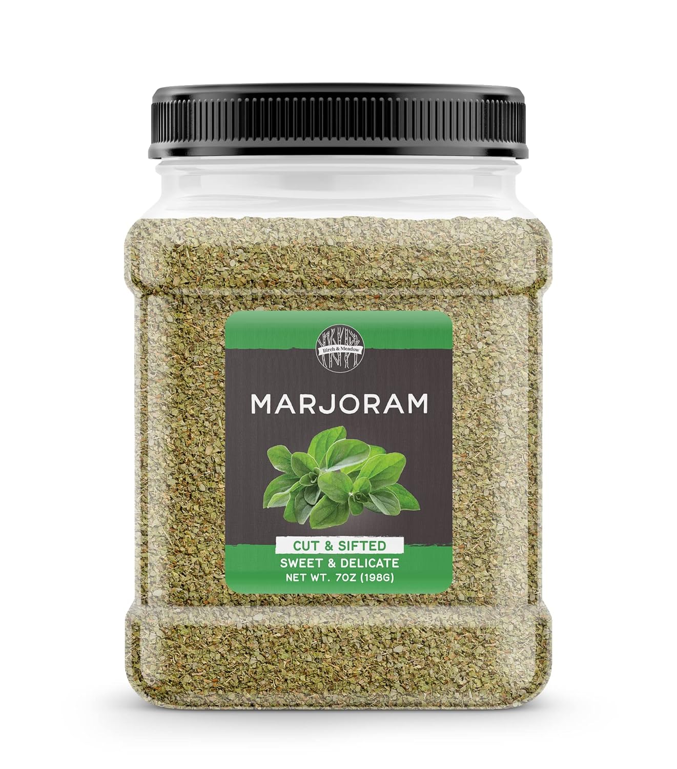 Birch & Meadow 7 Oz Of Marjoram Cut & Sifted, Warm Aromatic Spice Herb