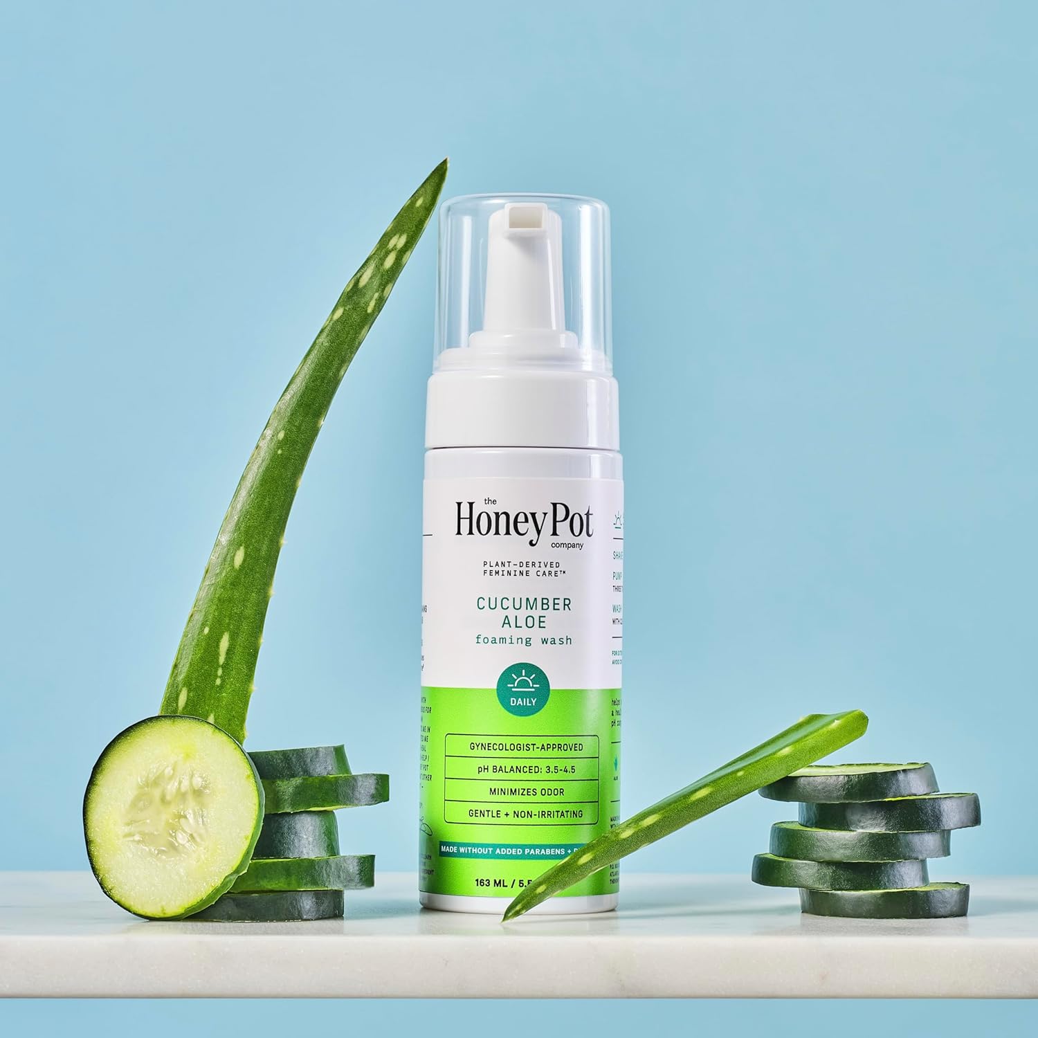 The Honey Pot Company - Feminine Wash - Herbal Infused - Sensitive Skin Types - Ph Balanced Plant Based Hygiene Products - Cucumber Aloe - 5.51 Fluid Oz. : Health & Household