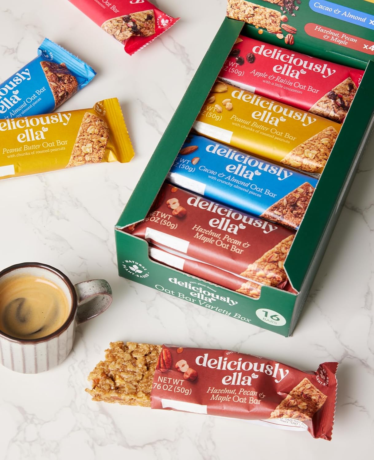Deliciously Ella Oat Bars - Mixed Flavour Variety Case (16 x 50g) - Vegan & Gluten Free Oat Bar Flapjacks - Healthy Snacking : Amazon.co.uk: Grocery