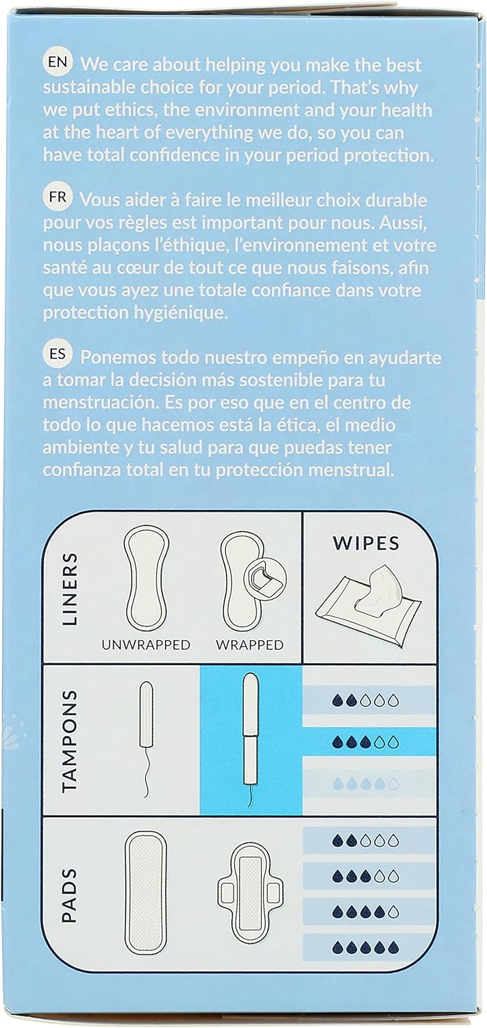 Natracare Organic Cotton Super Tampons with Cardboard Applicator, Plastic Free, Chlorine Free, Biodegradable & Compostable (1 Pack, 16 Tampons Total) : Health & Household