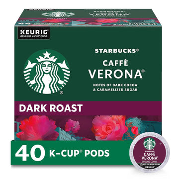 Starbucks K-Cup Coffee Pods—Dark Roast Coffee—Caffè Verona For Keurig Brewers—100% Arabica—1 Box (40 Pods)