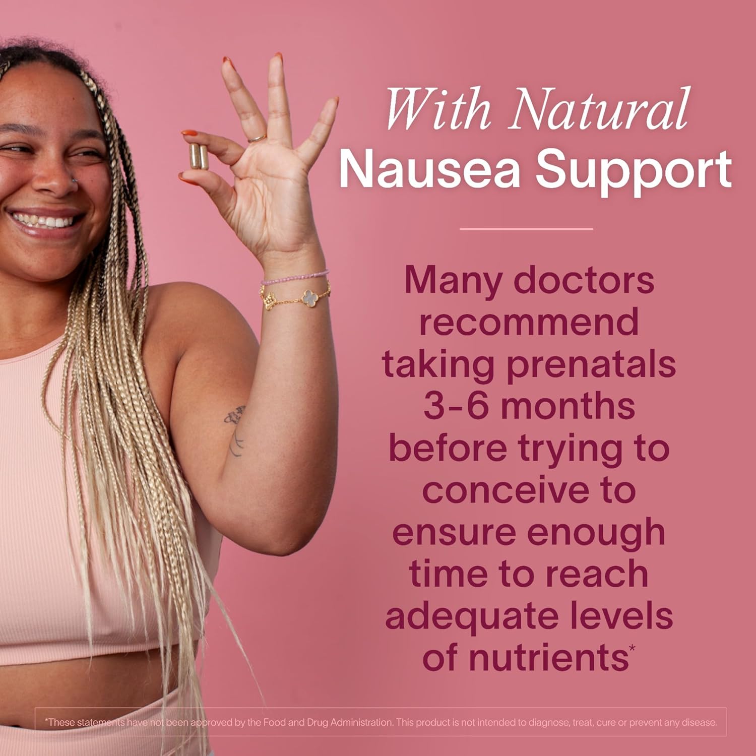 Prenatal Multivitamin | Conception, Pregnancy & Postpartum | Key Ingredients Including Dha, Folate & Iron | Expertly-Formulated & Tested | Designed For Absorption With Nausea Support, 60 Ct
