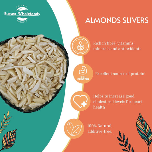 Sussex Wholefoods Almonds Slivers 500G