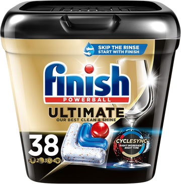 Finish Ultimate Dishwasher Detergent- 38 Count - With Cyclesync™ Technology - Dishwashing Tablets - Dish Tabs