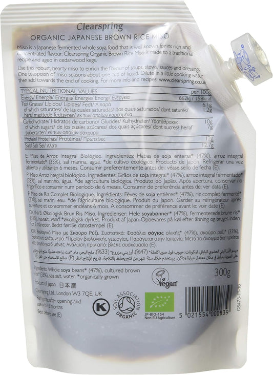 Clearspring Pasteurised Organic Japanese Brown Rice Miso Paste