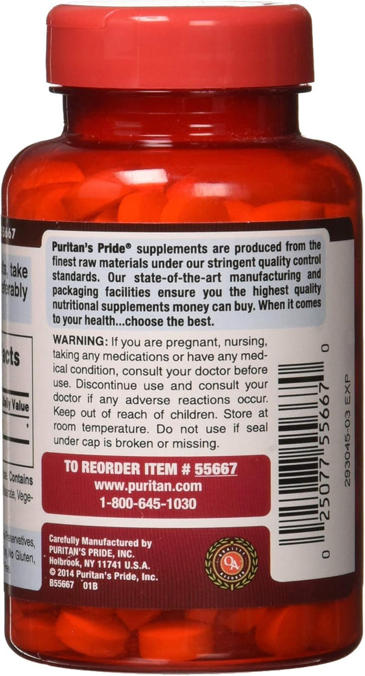 Puritan'S Pride Apple Cider Vinegar 600 Mg Tablets, 200 Count (Packing May Vary)