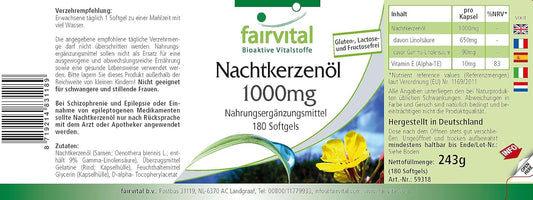 Evening primrose oil 1000 mg from Fairvital: a natural source of essential fatty acids