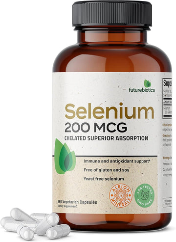 Futurebiotics Selenium 200 Mcg - Selenium Amino Acid Complex - Essential Trace Mineral With Superior Absorption, Non Gmo, 250 Capsules