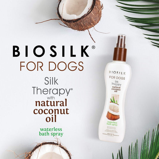 BioSilk for Dogs Silk Therapy Shampoo with Organic Coconut Oil | Coconut Dog Shampoo Waterless Shampoo | Dry Dog Shampoo from BioSilk Silk Therapy for Fresh Dog Coats - 6 Pack