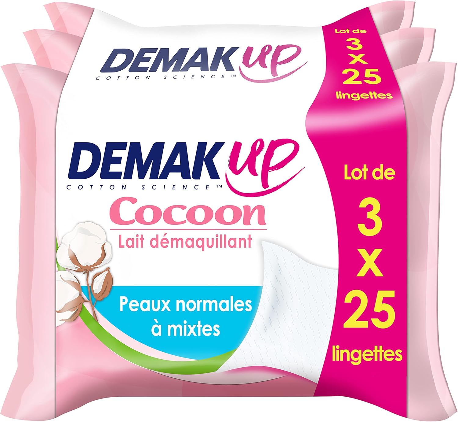 Demak'Up Cocoon Make-Up Removal Wipes For Normal Or Combination Skin 75 Make-Up Removal Wipes