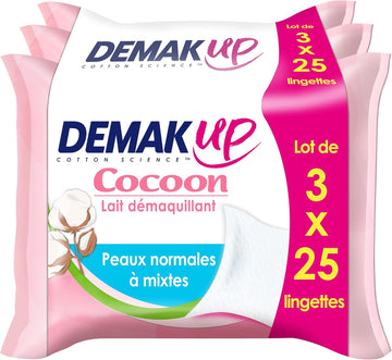 Demak'Up Cocoon Make-Up Removal Wipes For Normal Or Combination Skin 75 Make-Up Removal Wipes
