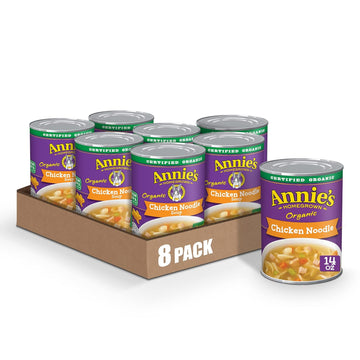 Annie’S Organic Chicken Noodle Canned Soup, Ready To Serve, 14 Oz (Pack Of 8)