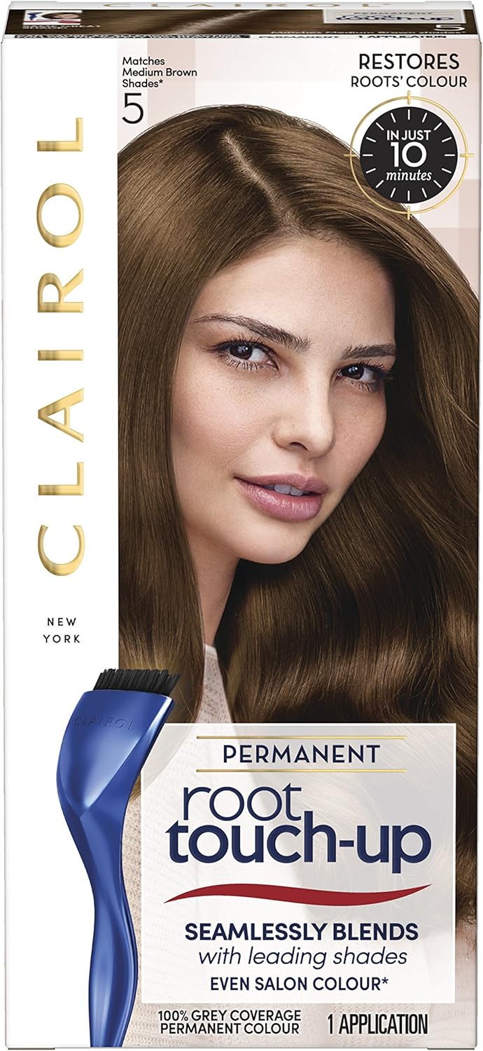 Clairol Nice'n Easy Permanent Colour + Root Touch Up (5 Medium Brown) : Amazon.co.uk: Beauty