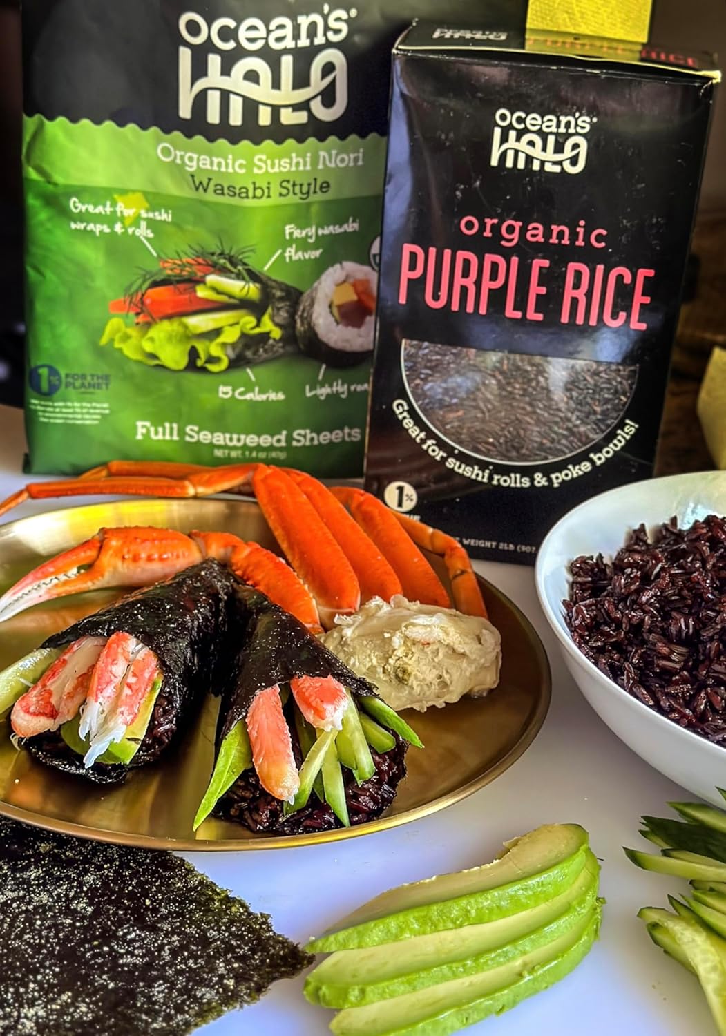 Ocean'S Halo Purple Rice, Organic, Vegan, Gluten-Free Ingredients, 32 Oz : Grocery & Gourmet Food