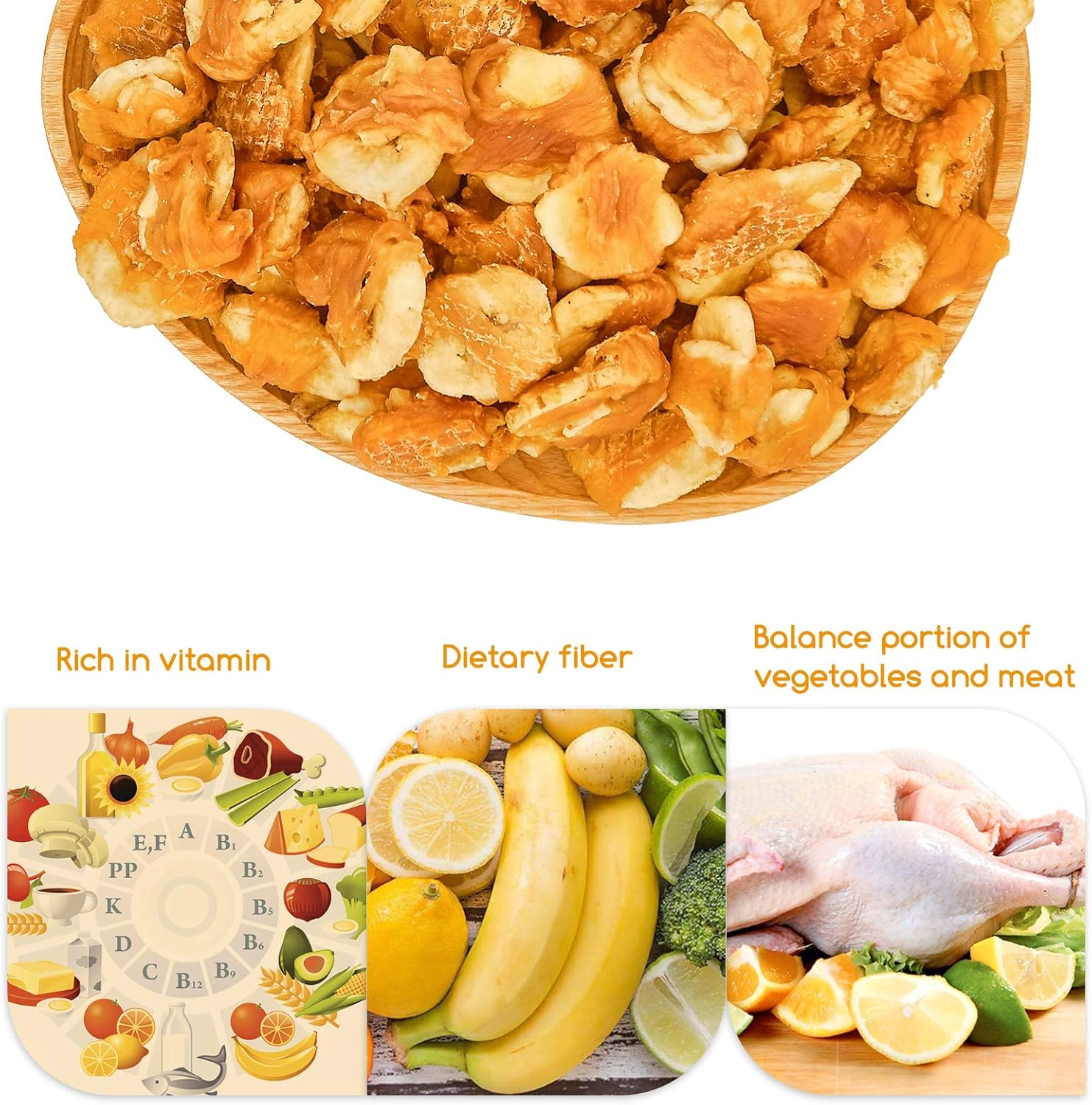 Jungle Calling Dog Treats, Chicken Wrapped Banana Dog Treats, Grain Free Rawhide Free Dog Chews, Low Fat Dog Treats for Small Medium Dogs, Chewy Dog Training Treats, 10.6 oz : Pet Supplies