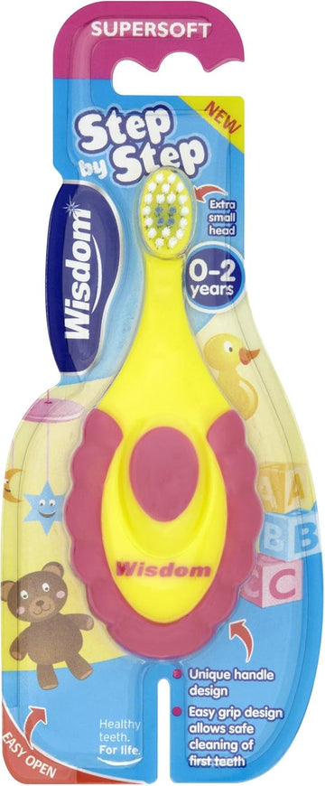 Wisdom Step By Step Super Soft Toothbrush For Children Of 0-2 Year Old (Pack Of 3)