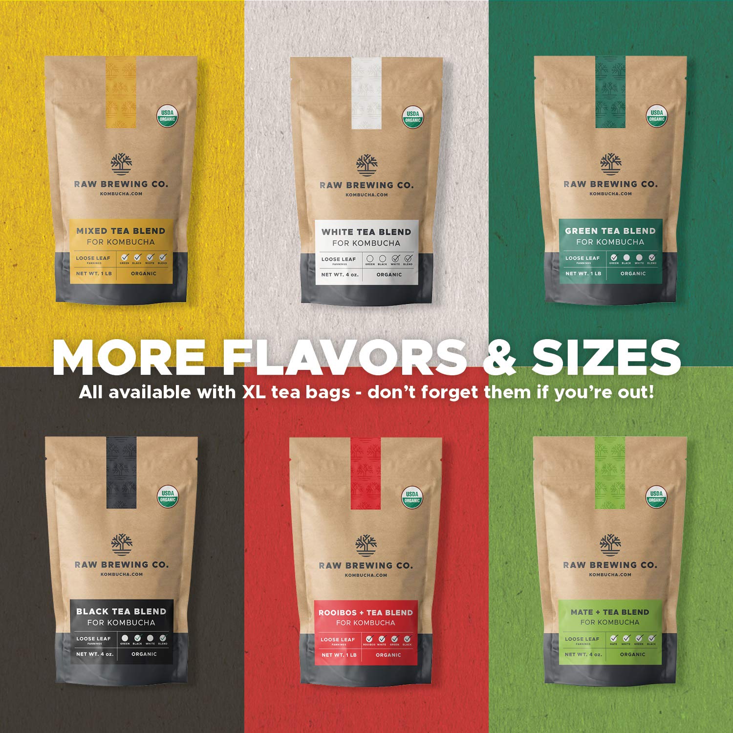 Kombucha.Com Certified Organic Loose Leaf Tea - Kombucha Brewing Blends (Black Tea Blend, 8 Ounce). Makes Up To 25 Gallons