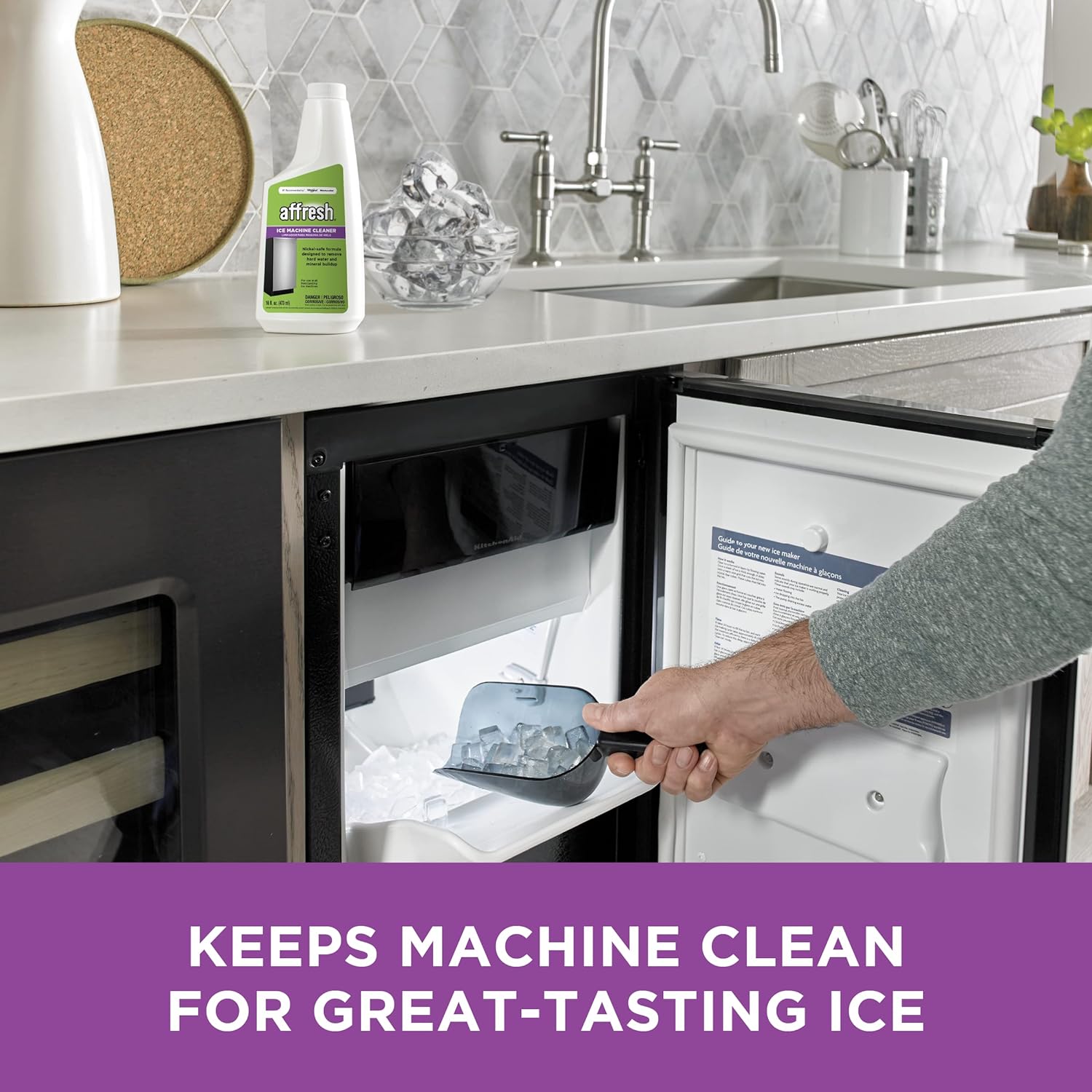 Affresh Ice Machine Cleaner, Helps Remove Hard Water And Mineral Buildup For Great-Tasting Ice